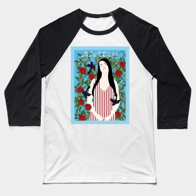 Meg White Baseball T-Shirt by Goddess of the Bees 